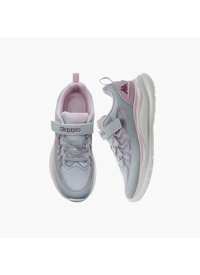 Kappa Boys Printed Sports Shoes with Hook and Loop Closure