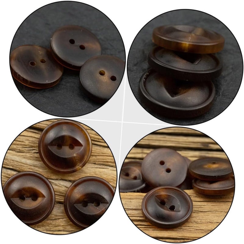 30pcs Vintage Ox Horn Buttons 18l-32l Retro Replacement Buttons for Sweaters Jackets Coats Sewing Craft All-Match Garment Decor - Image 3