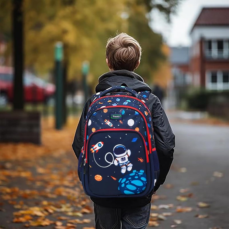 Frantic حقيبة ظهر مدرسية مطبوعة سعة 20 لتر / حقيبة مدرسية للأطفال من الصف 1 إلى 5 للأولاد والبنات الذين يذهبون إلى المدرسة - Image 3