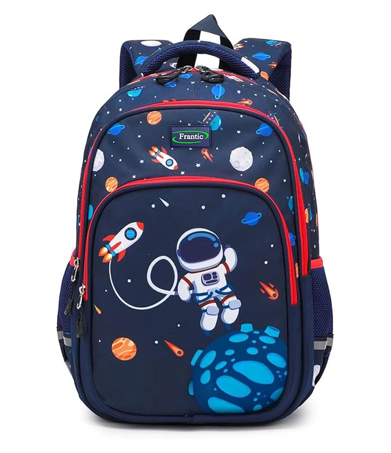 Frantic حقيبة ظهر مدرسية مطبوعة سعة 20 لتر / حقيبة مدرسية للأطفال من الصف 1 إلى 5 للأولاد والبنات الذين يذهبون إلى المدرسة - Image 1