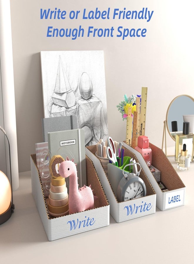 ZBEIVAN Cardboard Storage Bins Boxes 30 Packs, Easy Assembly Pantry Organizer Bins for Shelf, White (12x4x4.5, 12x6x4.5, 12x8x4.5 Inches) - Image 4