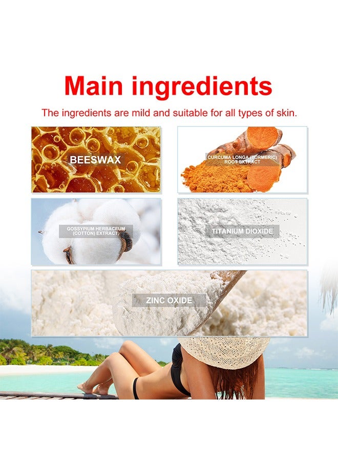أوهو عصا شمسية قطنية ناعمة SPF50+ PA++++، صيف خارجي مقاوم للأشعة فوق البنفسجية مرطب منعش غير لزج شعور البشرة المريح، عصا واقية من الشمس خفيفة الوزن للوجه، 20 جرام - Image 3