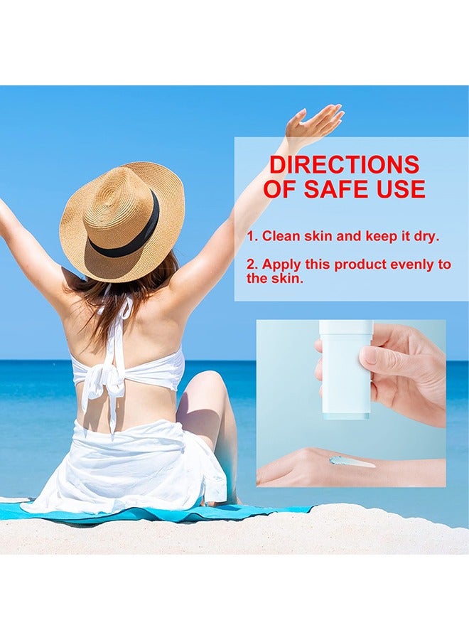 أوهو عصا شمسية قطنية ناعمة SPF50+ PA++++، صيف خارجي مقاوم للأشعة فوق البنفسجية مرطب منعش غير لزج شعور البشرة المريح، عصا واقية من الشمس خفيفة الوزن للوجه، 20 جرام - Image 4