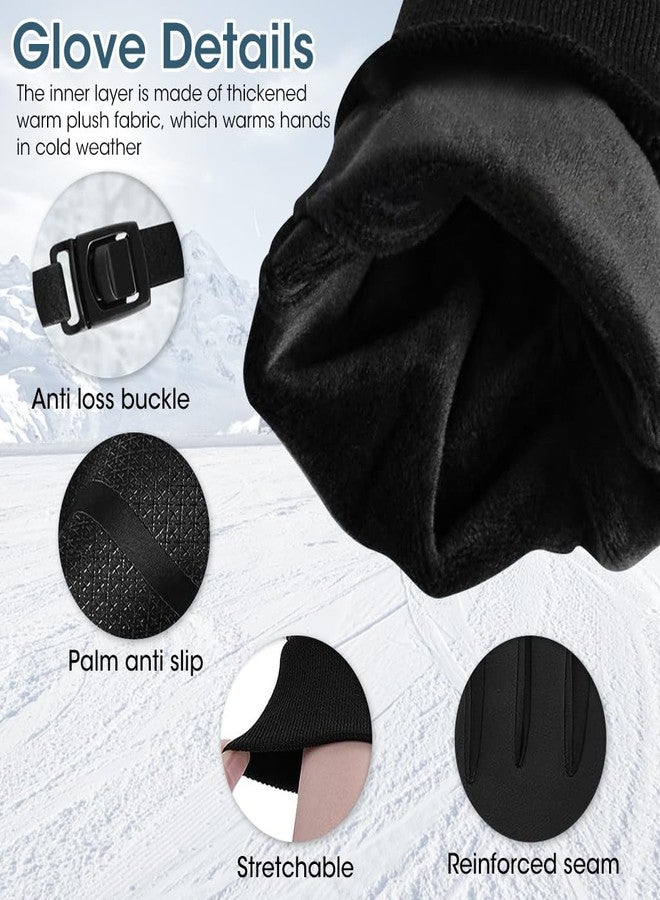 GUSTAVE® Winter Gloves for Men Women Outdoor Riding Gloves Warm Splashproof Windproof Non-slip Grip Lightweight Touchscreen Bike Gloves for Driving Walking Running Skiing Work Climbing (M) - Image 3