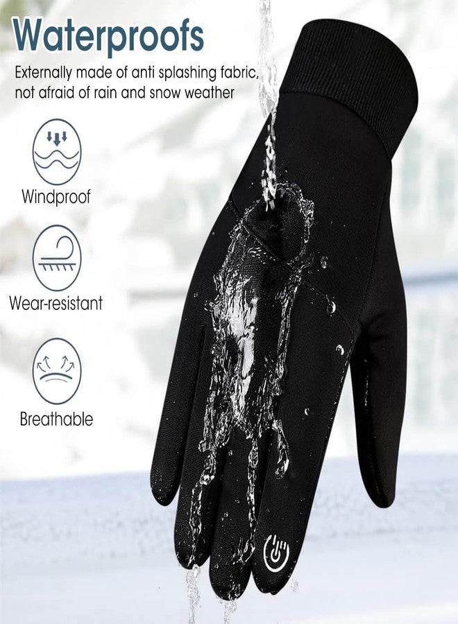 GUSTAVE® Winter Gloves for Men Women Outdoor Riding Gloves Warm Splashproof Windproof Non-slip Grip Lightweight Touchscreen Bike Gloves for Driving Walking Running Skiing Work Climbing (M) - Image 4
