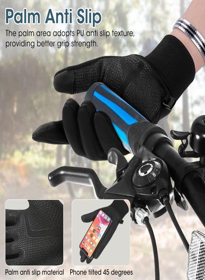 GUSTAVE® Winter Gloves for Men Women Outdoor Riding Gloves Warm Splashproof Windproof Non-slip Grip Lightweight Touchscreen Bike Gloves for Driving Walking Running Skiing Work Climbing (M) - Image 5