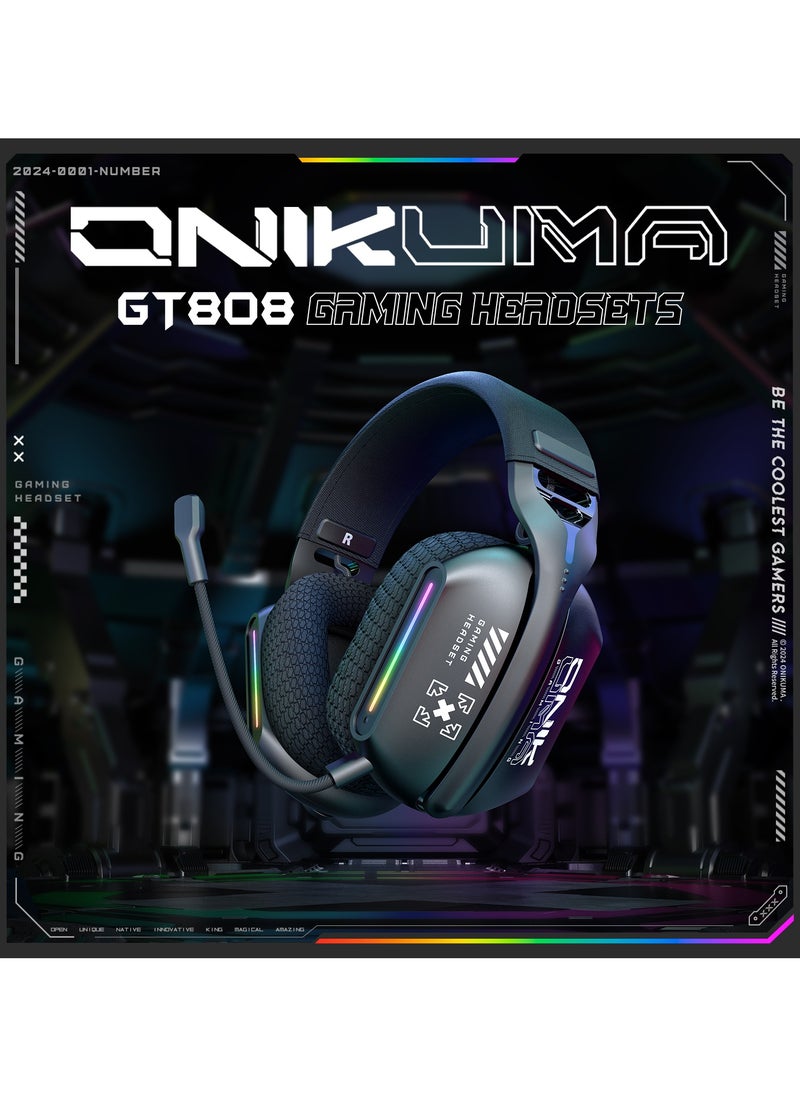 onikuma - GT808 2.4GHz Bluetooth Gaming Headset For PS4/PS5/XOne/XSeries/Nswitch/PC - Image 1