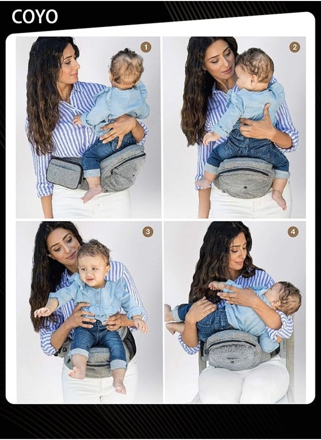 COYO The Only Safety Certified Hip Seat Baby Carrier Adjustable, Machine Washable, Ergonomic Newborn + Toddler + Child Carrier, Safe Ultra-Comfortable Waist Carrier  - Image 5