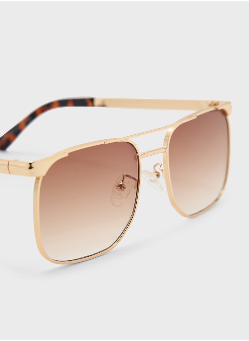 Casual Square Aviator Sunglasses