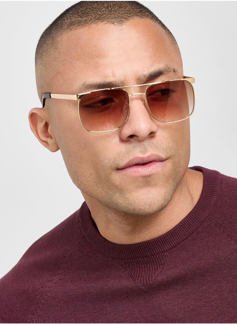Casual Square Aviator Sunglasses