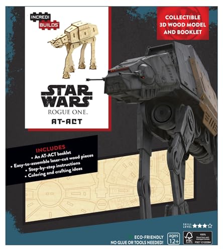 Incredibuilds Star Wars Rogue One atAct 3D Wood Model and Book - Image 1