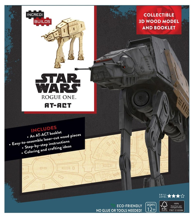 Incredibuilds Star Wars Rogue One atAct 3D Wood Model and Book - Image 2