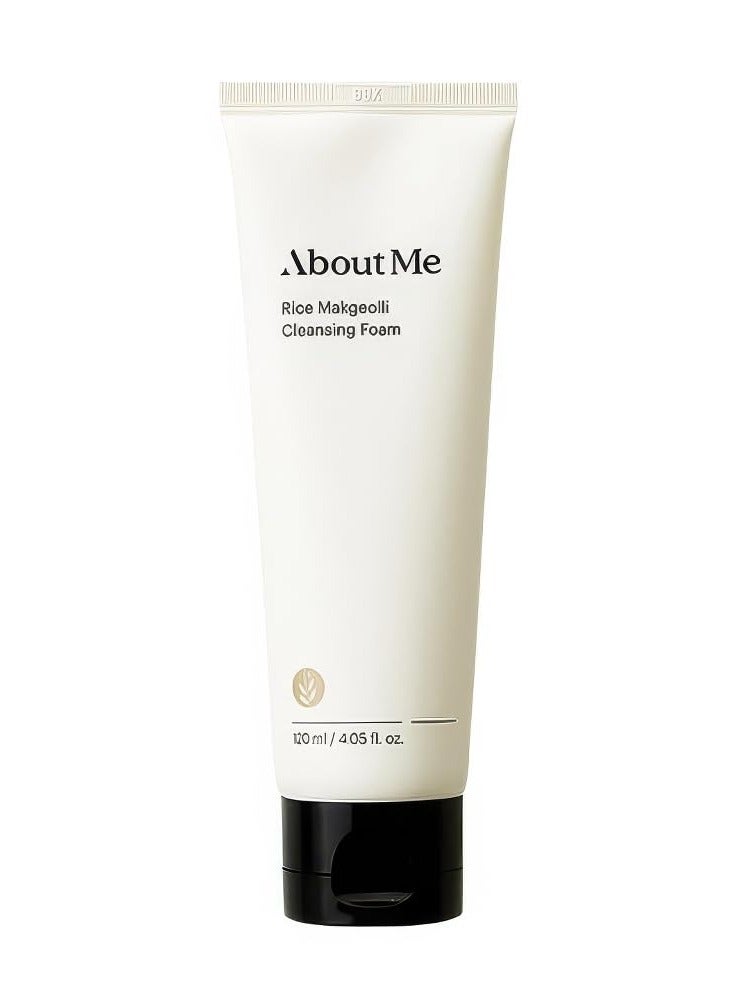 ABOUT ME ABOUT ME Rice Wine (Makgeolli) Cleansing Foam - Gentle Exfoliating Face Wash for Clear, Hydrated Skin (120ml/4.06 fl oz) - Image 1