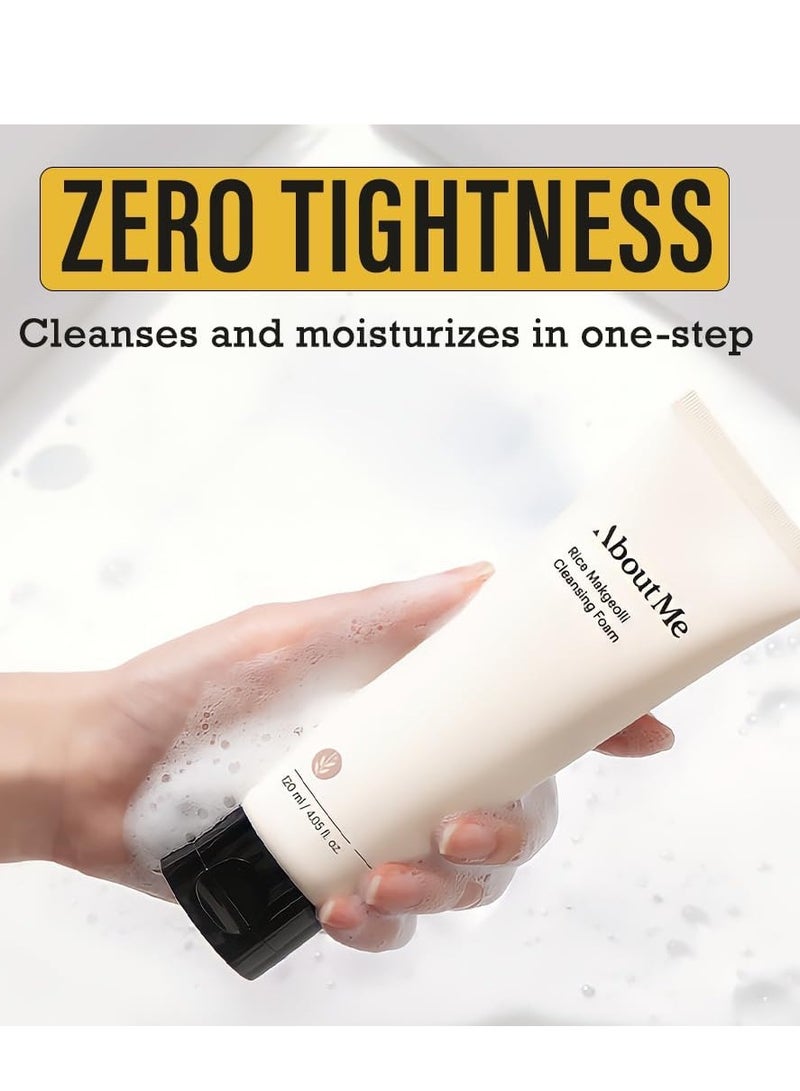 ABOUT ME ABOUT ME Rice Wine (Makgeolli) Cleansing Foam - Gentle Exfoliating Face Wash for Clear, Hydrated Skin (120ml/4.06 fl oz) - Image 3