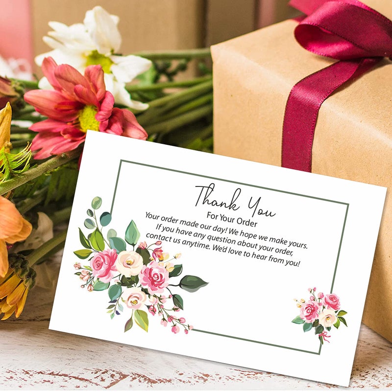 mudrit Pack of 50 Thank You For Your Order Cards, Large Size 4" x 6", Insert Card With Every Order to Support Small Business | Great way to get feedback for Online & Retail Stores - Image 3
