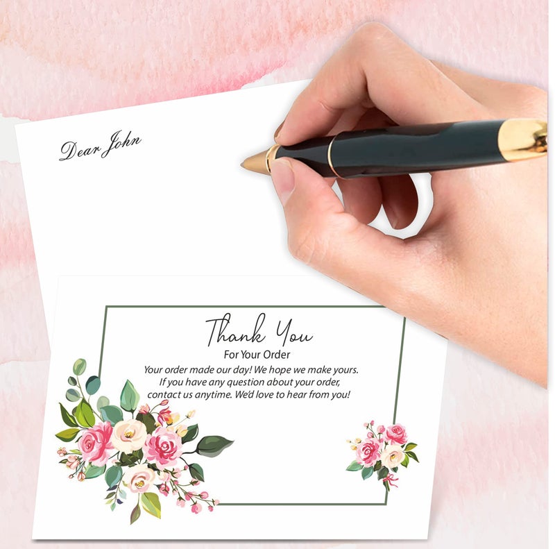 mudrit Pack of 50 Thank You For Your Order Cards, Large Size 4" x 6", Insert Card With Every Order to Support Small Business | Great way to get feedback for Online & Retail Stores - Image 5