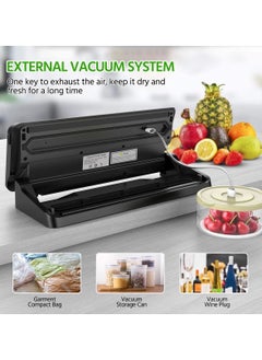 Generic Vacuum Food Sealer,Food Vacuum Machine for Food Saver, Dry & Moist Sealer Machine with Air Sealing System, Automatic Food Sealer with 10 Vacuum Seal Bags & 1 Air Suction Hose  - Image 4