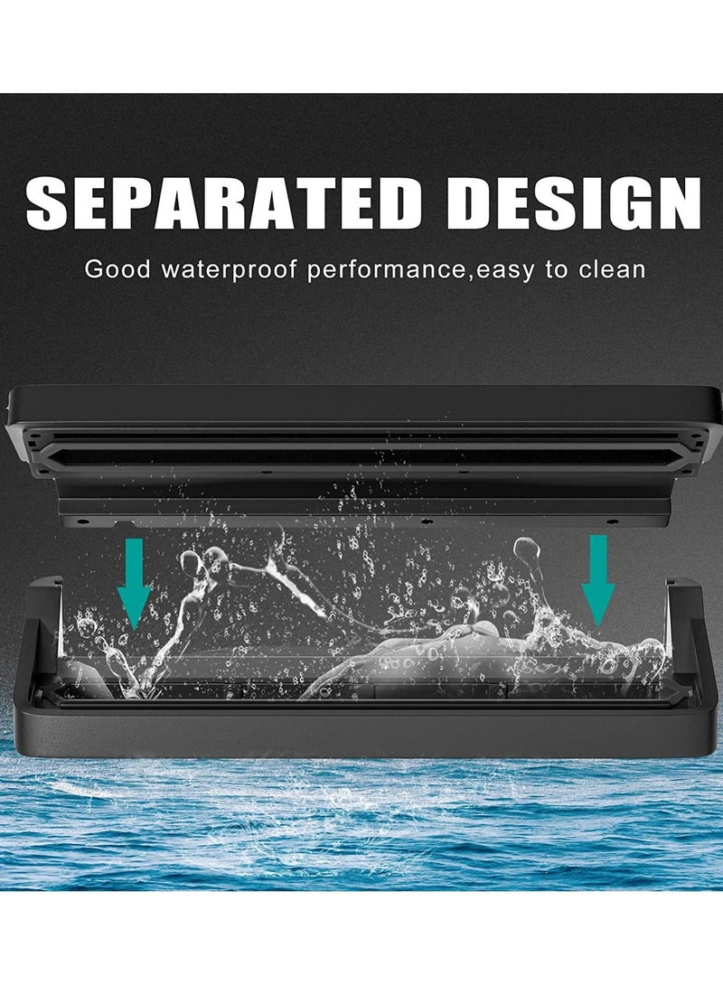 Vacuum Food Sealer,Food Vacuum Machine for Food Saver, Dry & Moist Sealer Machine with Air Sealing System, Automatic Food Sealer with 10 Vacuum Seal Bags & 1 Air Suction Hose  - Image 5