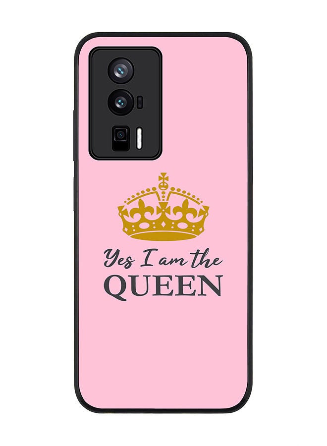Stylizedd Rugged Black edge case for Xiaomi Poco F5 Pro 5G / Xiaomi Redmi K60 / Xiaomi Redmi K60 Pro Slim fit Soft Case Flexible Rubber Edges Anti Drop TPU Gel Thin Cover - Yes I'm the Queen - Image 1