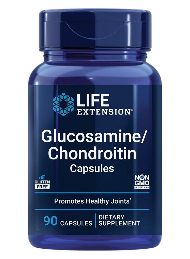 لايف إكستنشن كبسولات الجلوكوزامين/شوندرويتين من لايف إكستنشن لصحة المفاصل والغضاريف، خالية من الكائنات المعدلة وراثيًا، وخالية من الغلوتين، 90 كبسولة - Image 1