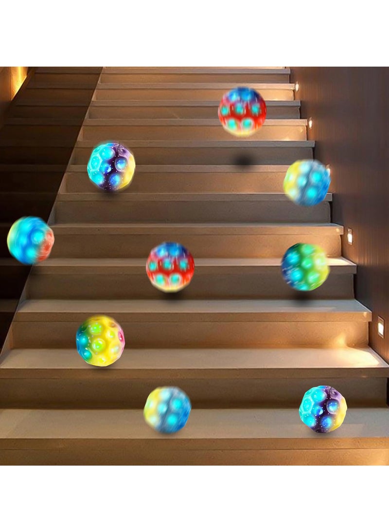 Barakah 6 PCS Space Ball 7cm Extreme Moon Ball PU Bounce Ball Sensory Ball High Bouncing and Sounds Meteor Ball Helps Improve Hand Eye Coordination Great Sensory Ball for Kids Teens Pocket Money Toys - Image 2