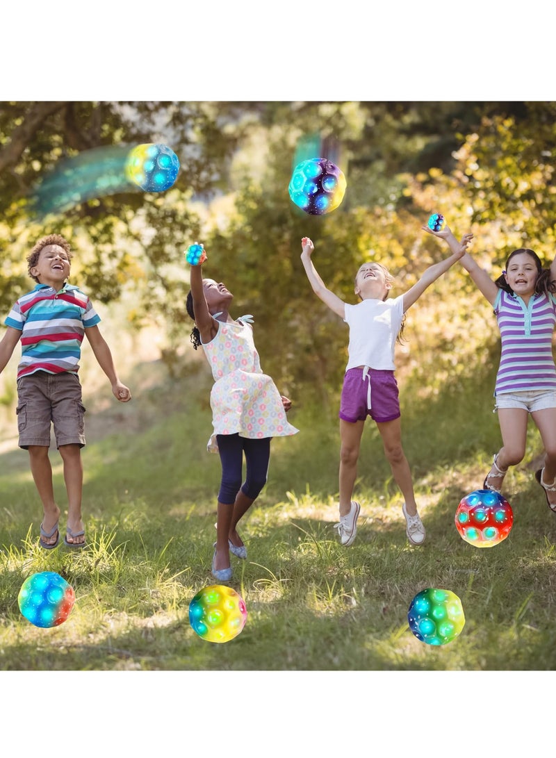 Barakah 6 PCS Space Ball 7cm Extreme Moon Ball PU Bounce Ball Sensory Ball High Bouncing and Sounds Meteor Ball Helps Improve Hand Eye Coordination Great Sensory Ball for Kids Teens Pocket Money Toys - Image 5