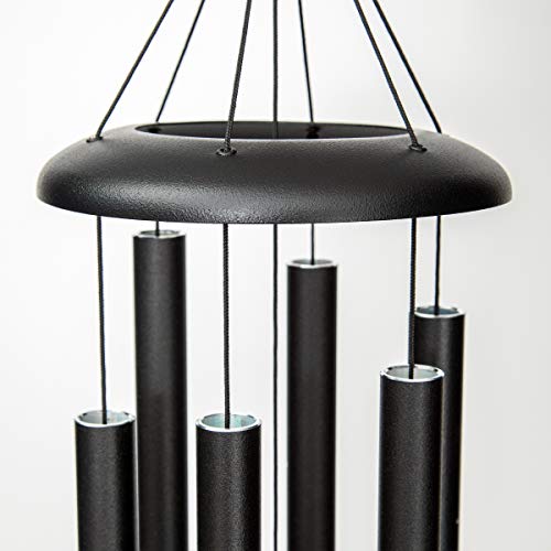Corinthian Bells by Wind River - 30 inch Black Wind Chime for Patio, Backyard, Garden, and Outdoor Decor (Aluminum Chime) Made in The USA - Image 3