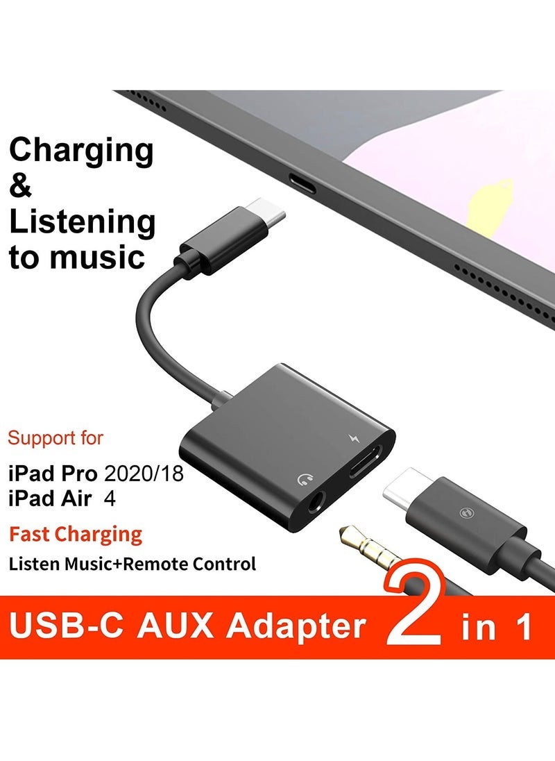Gravity USB C to 3.5mm Headphone Adapter,60W Fast Charge,Type C Audio Jack Earphone Aux Converter,Work for iPad Pro/Air 4 - Image 4