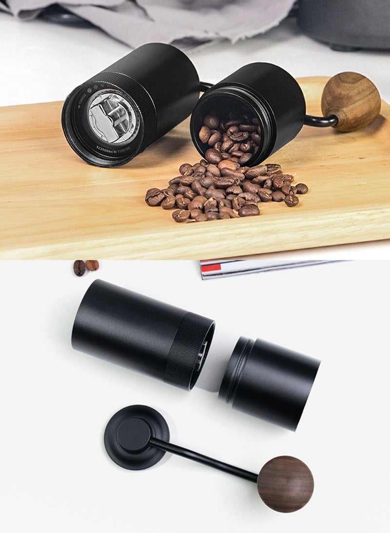 EqiEch Portable Manual Coffee Grinder with Internal Adjustable Setting Suitable for V60 Coffee to French Press, 420 Stainless Steel CNC Conical Burr, Double Bearing Positioning, Capacity 15g - Image 2