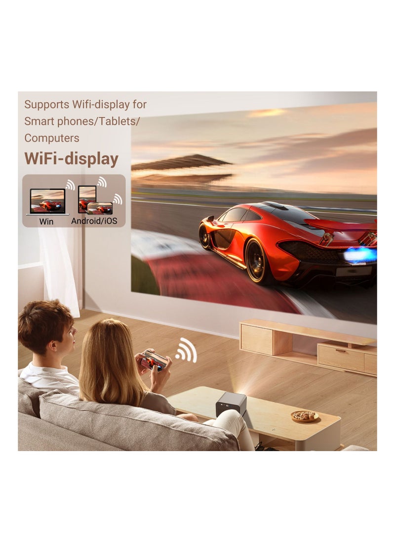 BYINTEK R80 True 1080P HDR10 Movie Projector, 4K Supported Smart Projector, 2200 ANSI Lumens 3D Home Theater Projector, Auto-focus/Auto keystone correction, 300 Inch screen, Android TV 11.0