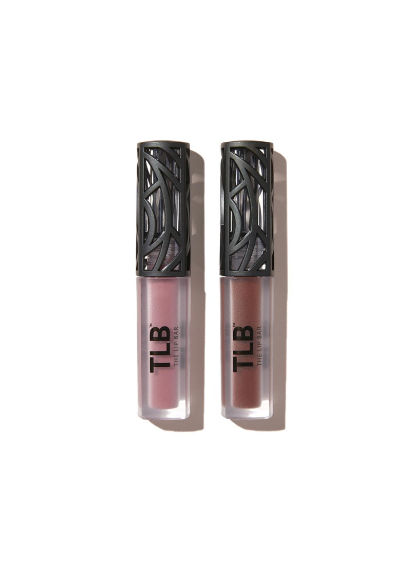 The Lip Bar - The Lip Bar - Nonstop Liquid Matte Lipstick 2-Pack, Curlfriend (Mauve Pink) + Savage (Chocolate Red-Brown) - High Pigment - One Swipe - Long Lasting - Jojoba Oil & Vitamin E - Vegan - .24 fl oz - Image 1