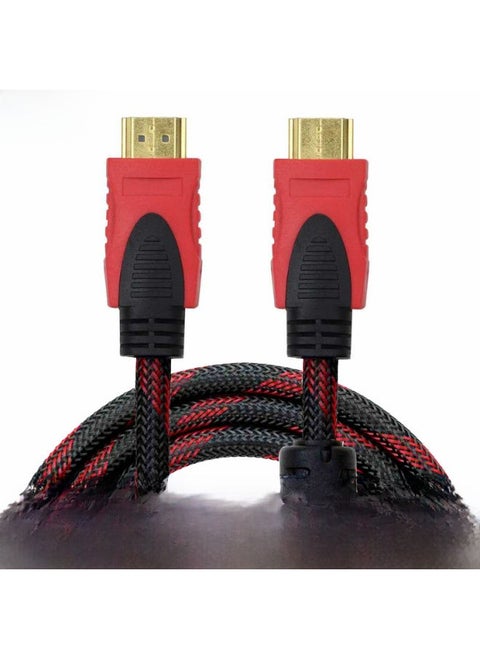 Hdmi Cable Red And Black Net 1.4 1080p Computer Monitor TV Set-top Box Cable HD Cable-Line Length:Red And Black Net 5m