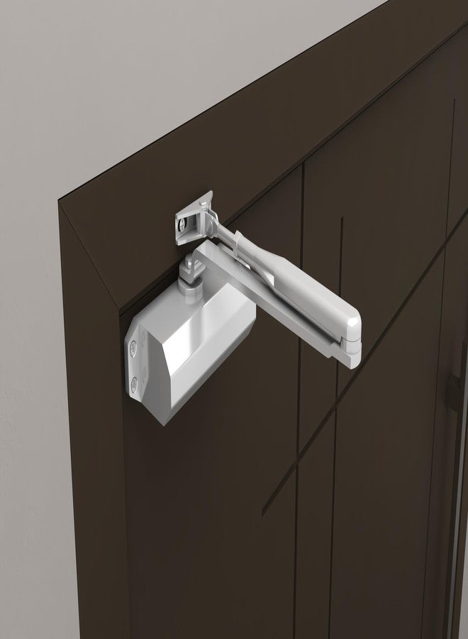 Hettich 40-80 Kg Door Closer for Wooden Door with Open Hold Arm| Automatic Pelmet Arm Door Closer for Home and Office | 200000 Cycle Tested | Width of Door 850-1100 mm (Silver,9228766) - Image 3