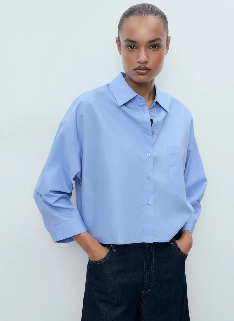 MANGO Pocket oversize shirt