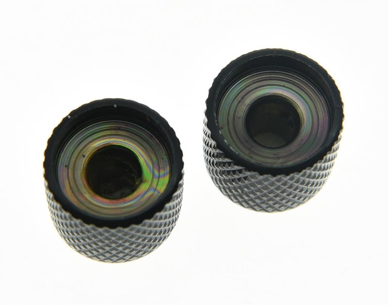 KAISH Set of 2 Black Metal Guitar Dome Knobs Bass Knob with Set Screw for Telecaster/Tele Guitar - Image 4