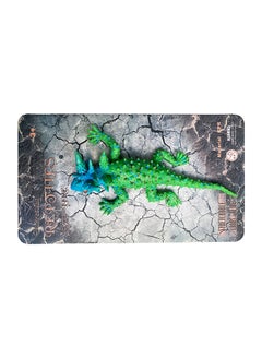 Galaxy Vibrant Green Iguana Toy - Realistic Iguana Figurine with Blue Accents And Red Eyes | Detailed Reptile Model with Textured Skin for Kids And Collectors