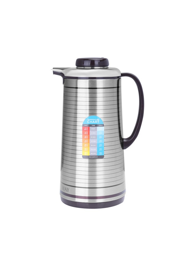 Royalford RF5291 2L Vacuum Flask - Portable Heat Insulated Thermos for Keeping Hot/Cold Long Hours, Multi-Walled for Coffee, Hot Water, Tea, Perfect Pouring Spot | Ideal for Occasion, Commercial & Outings Silver/Black - Image 1