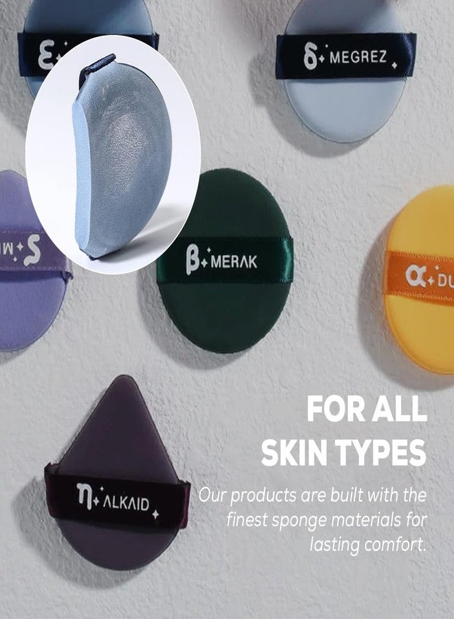 Multibrite 4pcs Puff Soft Face Makeup Sponge, Loose powder Foundation Blending Sponges Set, Makeup Blender, Dual-Sided Design Contouring, Wet and Dry Tool, Reusable and Washable, (Round and Triangle) - Image 5