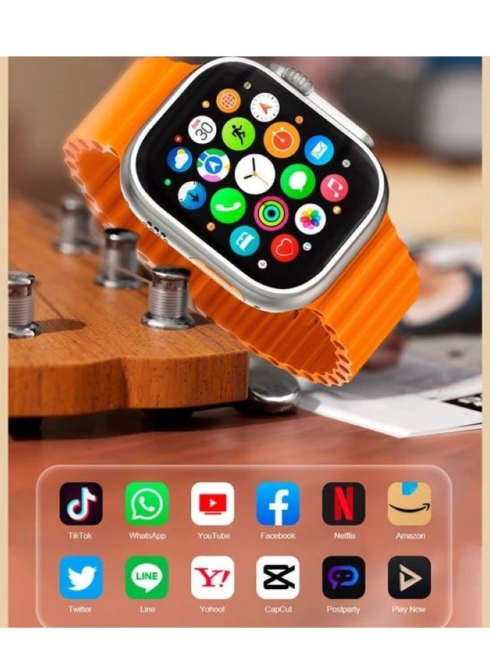 S8 Ultra - S8 ULTRA Smart Watch Series 8 Full Screen Wireless Charging Function Built In 4G SIM Card Internet Connection And Phone Calls Supports Many Mobile Applications Compatible With Android And IOS System - Image 1