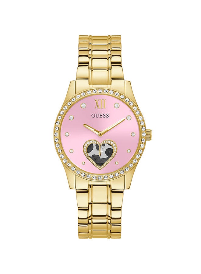 جس ساعة يد من الستانلس ستيل بعقارب GW0380L2 - Image 1