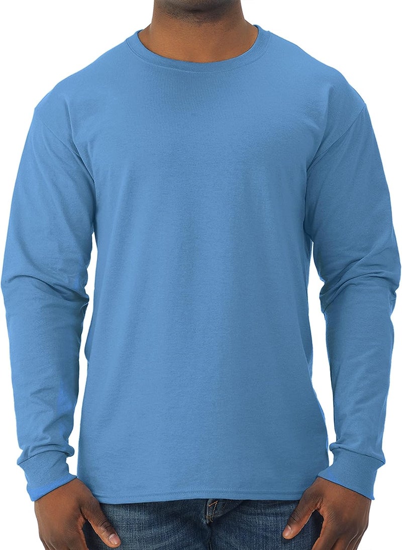 Jerzees Men's Dri-Power Cotton Blend Long Sleeve Tees, Moisture Wicking, Odor Protection, UPF 30+, Sizes S-3x - Image 1