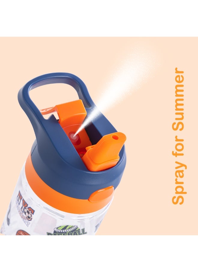 Eazy Kids Eazy Kids -Basket Ball Tritan Water Bottle W/ Spray 750ml - Blue  - Image 4
