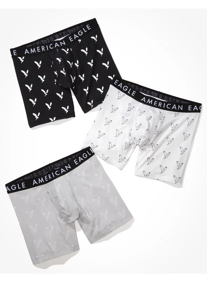 American Eagle 3 Pack Logo Band Trunks