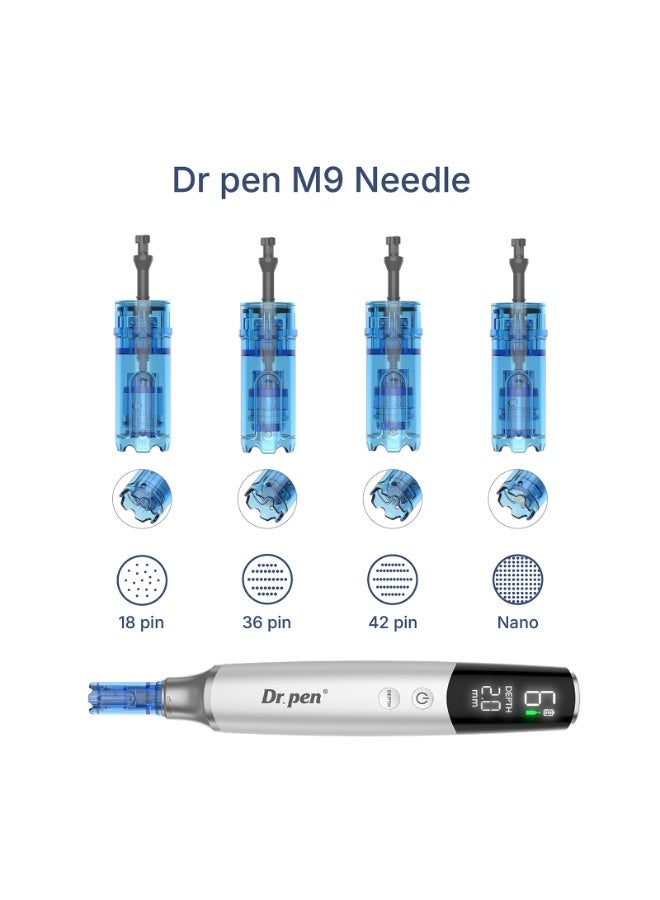 Dr pen Dr. Pen M9 42-needle microneedle replacement kit (10 needles per pack) - Disposable sterile needles. Compatible with Dr. Pen M9 Smart Skin Care Pen only. Features a built-in anti-backflow smart chip. - Image 2