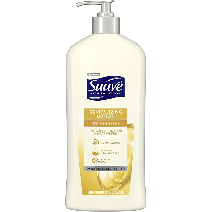 Suave Revitalizing with Vitamin E Body Lotion, 18 oz (Pack of 2) - Image 1