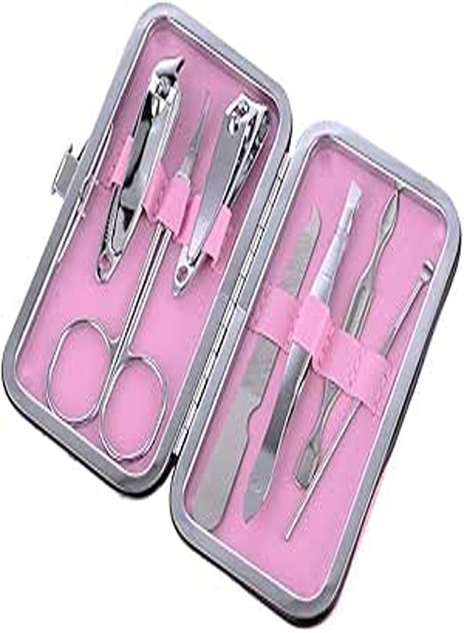 Stainless Steel Nail Art Scissor Tweezers - 7 Pieces