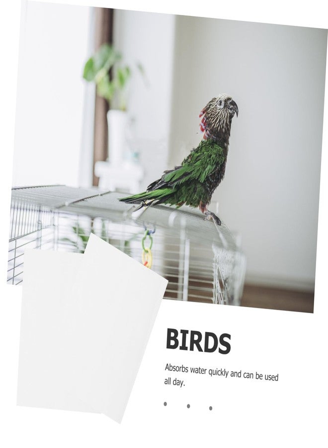 ياردوي، 100 قطعة من بطانات أقفاص الطيور للاستخدام مرة واحدة، مناسبة لأقفاص الببغاء، وسائد ماصة، ملحقات لأقفاص الحيوانات الأليفة، تحافظ على مساحة طائرك نظيفة ومنعشة - Image 3