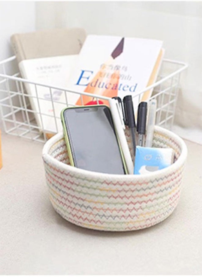 Haidue 3 Pcs Rope Woven Storage Baskets Set  - Image 3