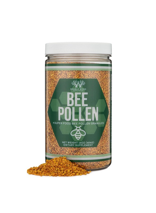Double Wood Supplements Bee Pollen Supplement - 1lb (16 OZ) of Raw Bee Pollen Granules (151 Servings of 3 Grams Each with Scoop) Superfood High in Vitamins, Minerals, and Protein by Double Wood - Image 1