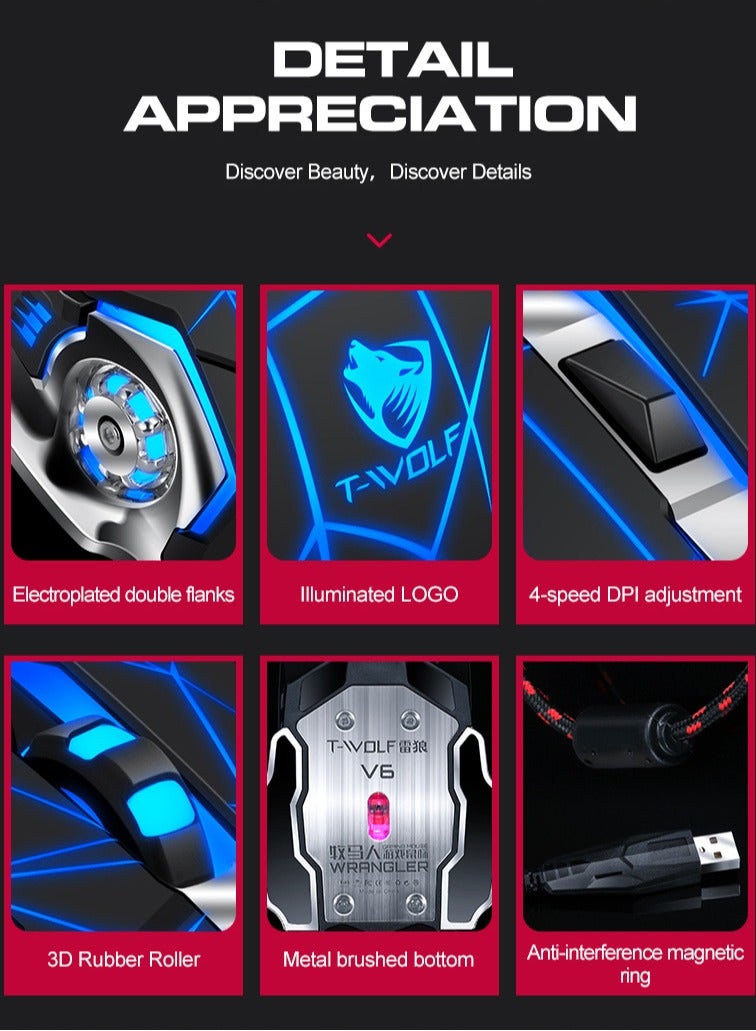 مجموعة محول لوحة مفاتيح الألعاب ذات 40 مفتاحًا بيد واحدة، لون RGB مقاوم للماء مناسب لألعاب الكمبيوتر/Ps4/Xbox، Android PUBG CODM Genshin Diablo جميع الألعاب